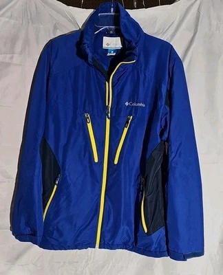 Chaqueta Columbia Sports Wear para hombre M azul amarillo aislante Foto 1 de 4