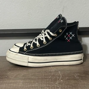 Zapatos Converse Chuck Taylor All-Star Lift Costura Artesanal Plataforma Talla 9 - Imagen 1 de 8
