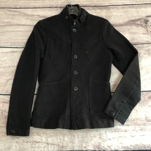 G Star Raw Jacket XS Womens Black Canvas A Crotch Pound Twill 3D Cropped Blazer - Picture 1 of 18