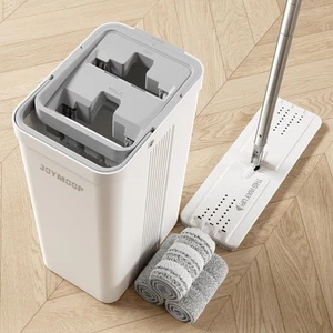 Mop and Bucket with Wringer Set for Home, Flat Mop and Bucket System, Mops fo... - Picture 1 of 7