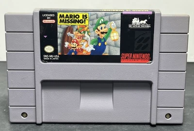 Mario Is Missing Super Nintendo SNES probado envío gratuito Foto 1 de 3