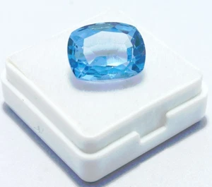 Swiss Blue Aquamarine  8.40 Ct– Cushion Cut | Certified | Christmas Gift - Picture 1 of 11