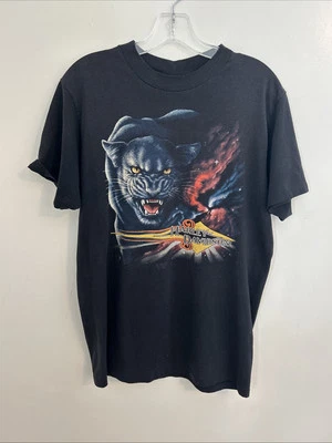 Vintage 90s Harley Davidson 3D Emblem Panther Graphic Single Stitch RARE Sz Lg - Image 1 of 4