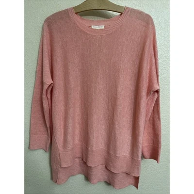 Eileen Fisher Petite Salmon Pink Linen Blend Sweater Tunic Top PS - Image 1 of 4