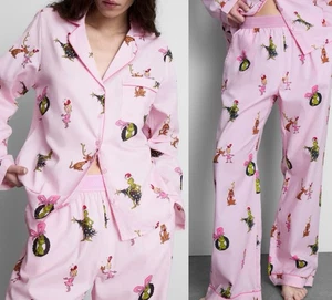 Dr. Seuss The Grinch rosa Pyjama Oberteil oder Unterteil Herren UK Größen XS-2XL - Bild 1 von 5