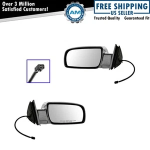 Side View Mirrors Power Chrome Pair Set for Chevy GMC C/K Suburban - Picture 1 of 3