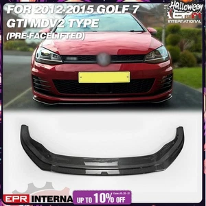 Type A MDV2 Style Carbon front Bumper lip kit For 12-15 VOLKSWAGEN Golf 7 GTI - Picture 1 of 11