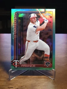 2025 Topps Chrome - Ty France #228 Aqua Refractor /199 Blue Jays - Picture 1 of 3