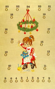 NEW! Lindhorst Needlepoint Stitchery Kit Canvas Christmas Advent Calendar German - Picture 1 of 1