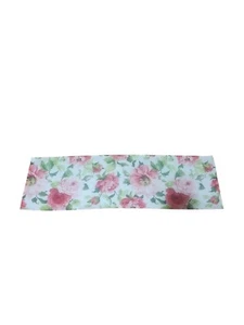 Red Floral Table Runner 14x45 Handmade New - Picture 1 of 4