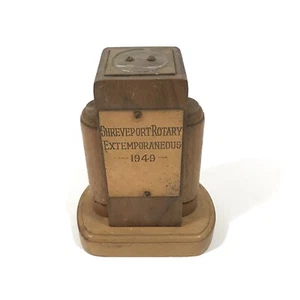 Vintage Shreveport Rotary Extemporaneous Wallace award trophy 1949 school - Picture 1 of 12