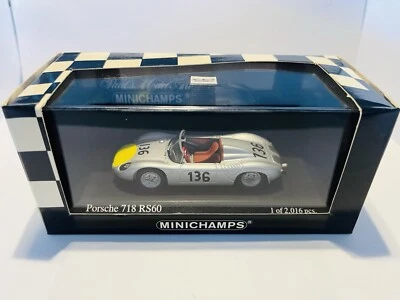 MINICHAMPS - PORSCHE - 718 RS60 SPIDER N 136 TARGA FLORIO 1961 S.MOSS - G.HILL - Immagine 1 di 4