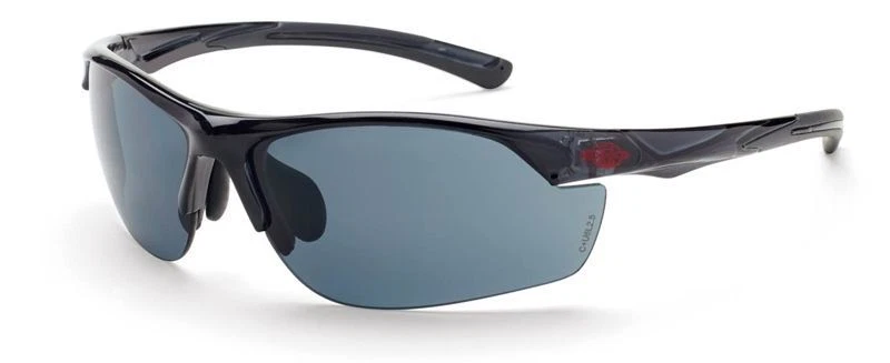 Crossfire AR3 Safety Glasses Crystal Black Frame Super Dark Smoke Lens Z87.1+ - Image 1 of 1