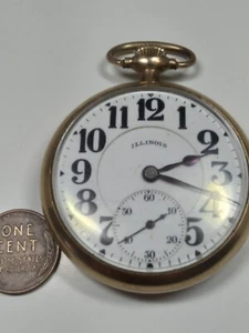 Working Antique 1923 Illinois Bunn Special Gold Filled Pocket Watch - Picture 1 of 7