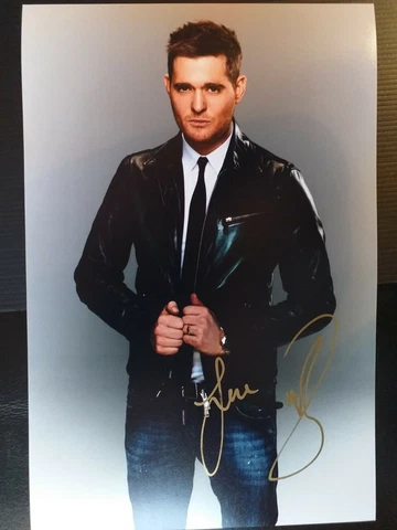 SUPERB MICHAEL  BUBLE  signed 12x8 with coa PERFECT FOR FRAMING Cover