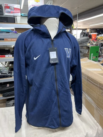 Nike Dry Villanova Team Showtime Full Zip Hoodie Men's Large CQ0306 Navy Blue Cover