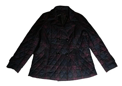 Mujer Covington Púrpura Negro Azul A Cuadros Acolchado Ligero Puffer Chaquetón XL Foto 1 de 4