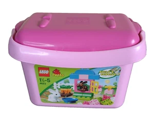 LEGO Duplo 4623 Caja De Ladrillos Rosa Con Conejos Completa Con Animales TBE - Imagen 1 de 7