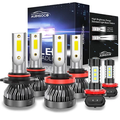 6000K LED Headlight Kit High Low Fog Light Bulbs For Honda Accord 2015 2014 2013 - Image 1 of 4