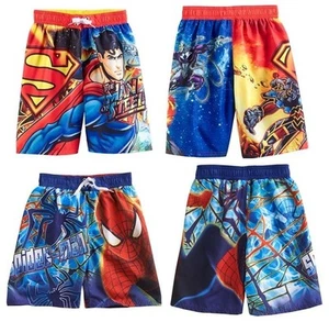 Spiderman or Superman Board Shorts Swim Trunks ~ Size 10/12 ~ New With Tags - Picture 1 of 19