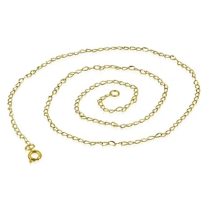 Damen Herren Kette Halskette Ankerkette Edelstahl Gold 45cm - 2mm CNE204 - Bild 1 von 2