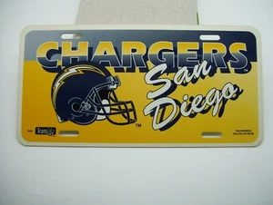 Vintage San Diego Chargers Tag Express Plastic License Plate NFL - Picture 1 of 7