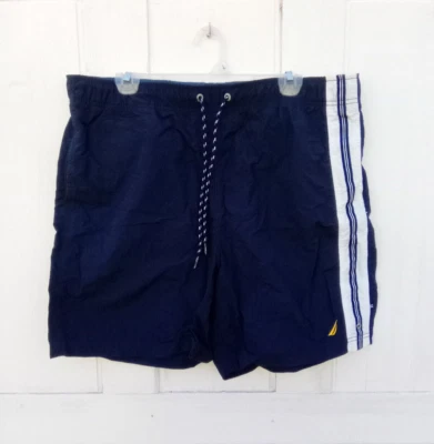 DE COLECCIÓN AÑOS 90 NAUTICA BORDADO RAYA POR ENCIMA DE LA RODILLA BOARD CORTO Foto 1 de 4