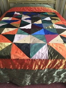 Custom Handmade Queen Size Bed Spread 94 x 107 One Of A Kind - Picture 1 of 4