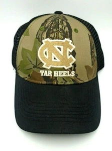 North Carolina NC TAR HEELS NCAA Baseball Hat Cap Green Camo & Black - Picture 1 of 5