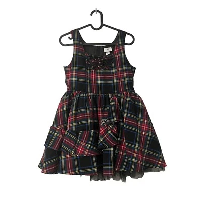 Harajuku Mini Gwen Plaid Full Skirt Sleeveless Ruffle Dress Girls Size XLarge - Image 1 of 4