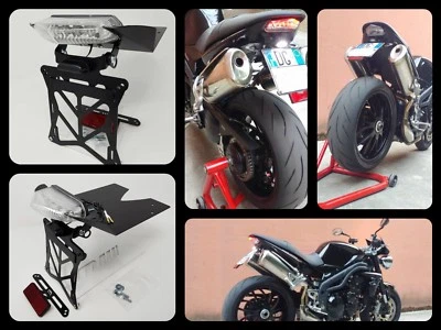 PORTATARGA + sottocoda faro e luce targa TRIUMPH SPEED TRIPLE 2008>10 - Immagine 1 di 4