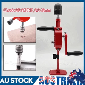 Mini Tapping Machine Drill Manual Hand Crank Drill Chuck 3/8-24UNF 0.8-10MM - Picture 1 of 8