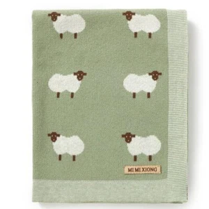 Baby Blanket Knit 100% Cotton Toddler Blankets for Boys and Girls with Cute S... - Picture 1 of 6