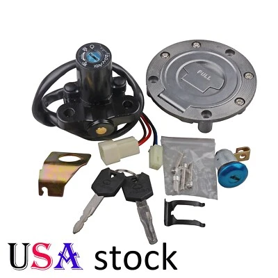 Juego de interruptores de encendido llave de bloqueo de tapa de gas EE. UU. para Yamaha YZF R1 04-14 R6 06-16 MT01 Foto 1 de 4