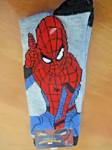 NWT SPIDER MAN MARVEL MENS CREW SOCKS 2 PAIRS size L - Picture 1 of 5