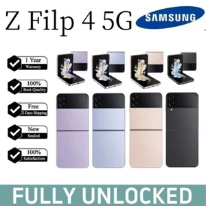 New Samsung Galaxy Z Flip 4 F721U 5G 128GB/ 256GB AT&T T-Mobile Verizon Unlocked - Picture 1 of 14