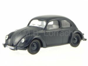 VW escarabajo Brezel Beetle matt negro coche en miniatura Vitesse 1/43