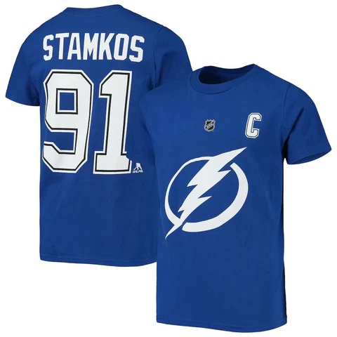 Tampa Bay Lightning Team Stamkos Blue Captain T-Shirt Gift For Fans Hockeys Cover