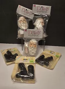 Lotto vintage Magelsen bambola e porcellana testa di Babbo Natale mani stivali set bambola kit - Foto 1 di 20