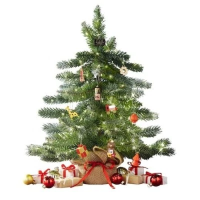 FAO Schwarz 15" Artificial Christmas Tree & Mini Ornament 11-piece Set NEW BOX  - Image 1 of 3