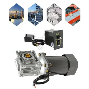 AC 110V 180W Worm Geared Motor with Speed Controller Electric Motor Gear Motor - Picture 1 of 13