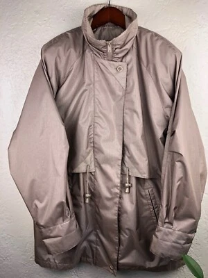 Gabardina Ms. Cambridge metálica champán para todo clima para mujer M cintura ceñida Jc Foto 1 de 4