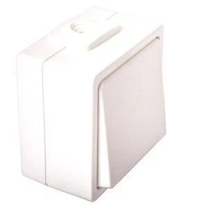 Wand Schalter 1-fach ultraweiss.für den Außenbereich IP 54 Wandschalter - Bild 1 von 3