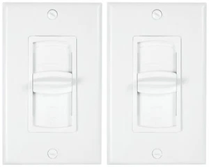 2 Rockville VOL855 8 Ohm 50x2 Watt Wall Stereo Volume Controllers 12 Step Slider - Picture 1 of 10