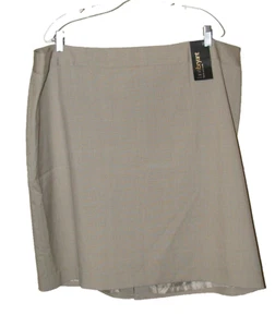 LANE BRYANT Plus Size Cotton Pencil Skirt  Tan Plaid  26W  NWT - Picture 1 of 2