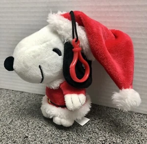 Peanuts Santa Snoopy Plush Holiday Christmas Key Chain Decoration. 6” - Picture 1 of 4