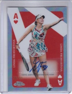 LINDA FRUHVIRTOVA 2024 TOPPS CHROME TENNIS ACES AUTO AUTOGRAPH #79/99 - Picture 1 of 2