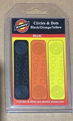 Specialty Archery Lense Circles and Dots - Yellow, Orange, Black - 614C