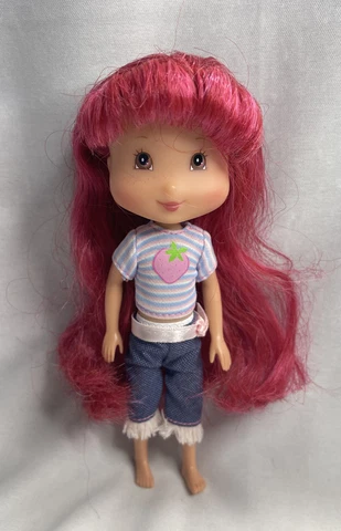 2006 Playmate Toys STRAWBERRY SHORTCAKE 6” Doll & Authentic Clothing Cover