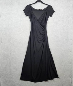 Vince Damen Kleid Kurzarm Schwarz Maxi Wickeloptik Größe XS - Bild 1 von 14